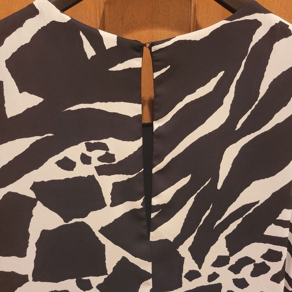 Joseph Ribkoff Jumpsuit Women's Size 8 Black‎ Vanilla Layered Flowy Animal Print - Picture 7 of 11